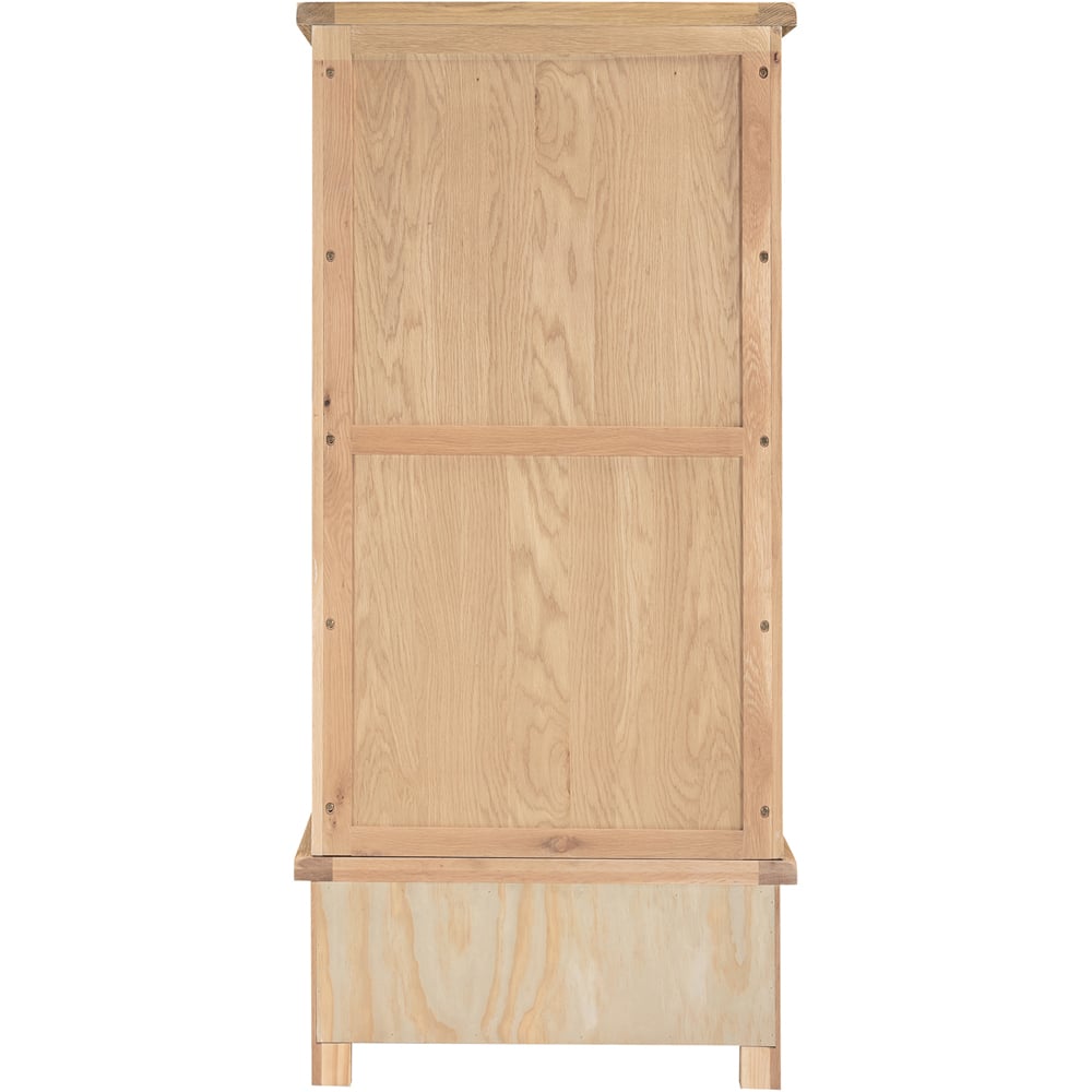 Seconique Windsor 2 Door Single Drawer Natural Oak Wardrobe Image 3