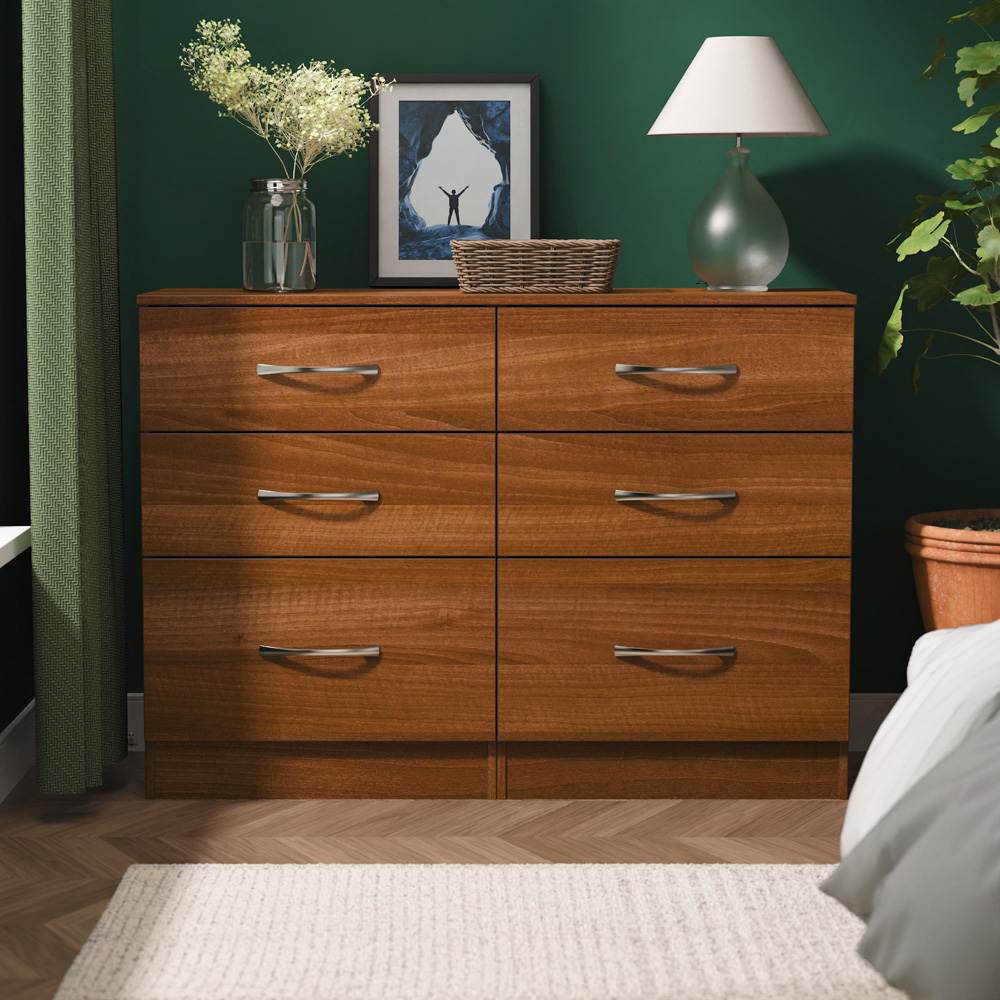 Crowndale Avon 6 Drawer Noche Walnut Chest of Drawers Image 7