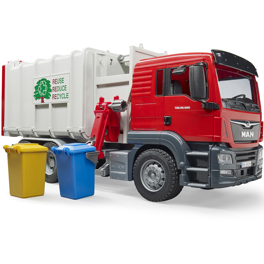 Bruder Kids MAN TGS Side Loading Garbage Truck Playset Model Image 3