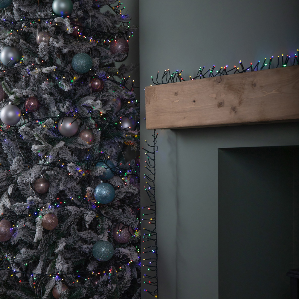 Samuel Alexander 1440 Multi Coloured LED Christmas Cluster Light 18.5m Image 3