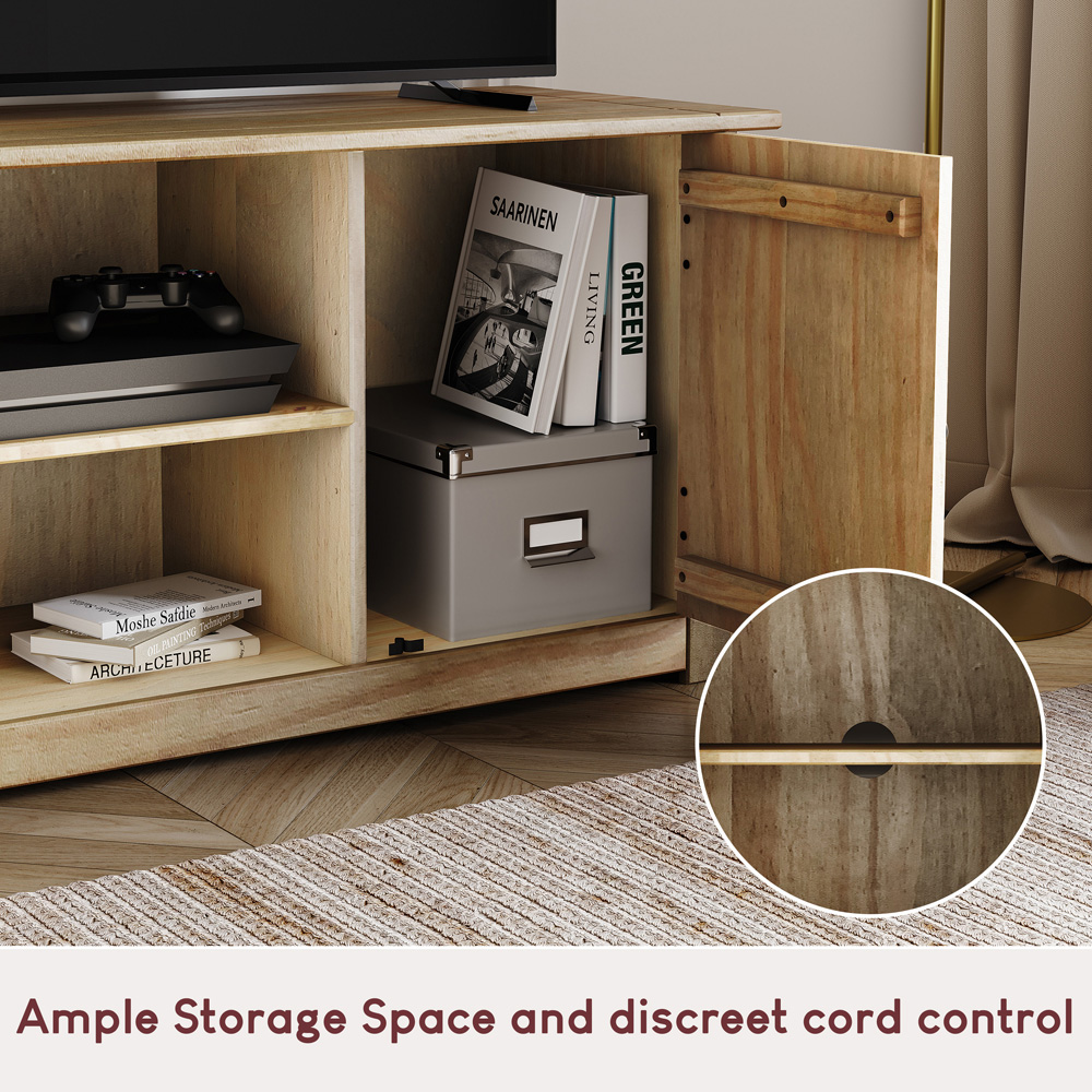 Vida Designs Panama 2 Door Pine TV Unit Image 4