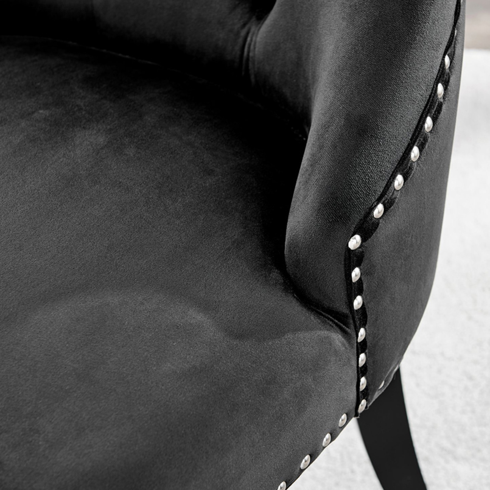 Furniturebox Arona Kensington 6 Seater Round Dining Set Black Image 7