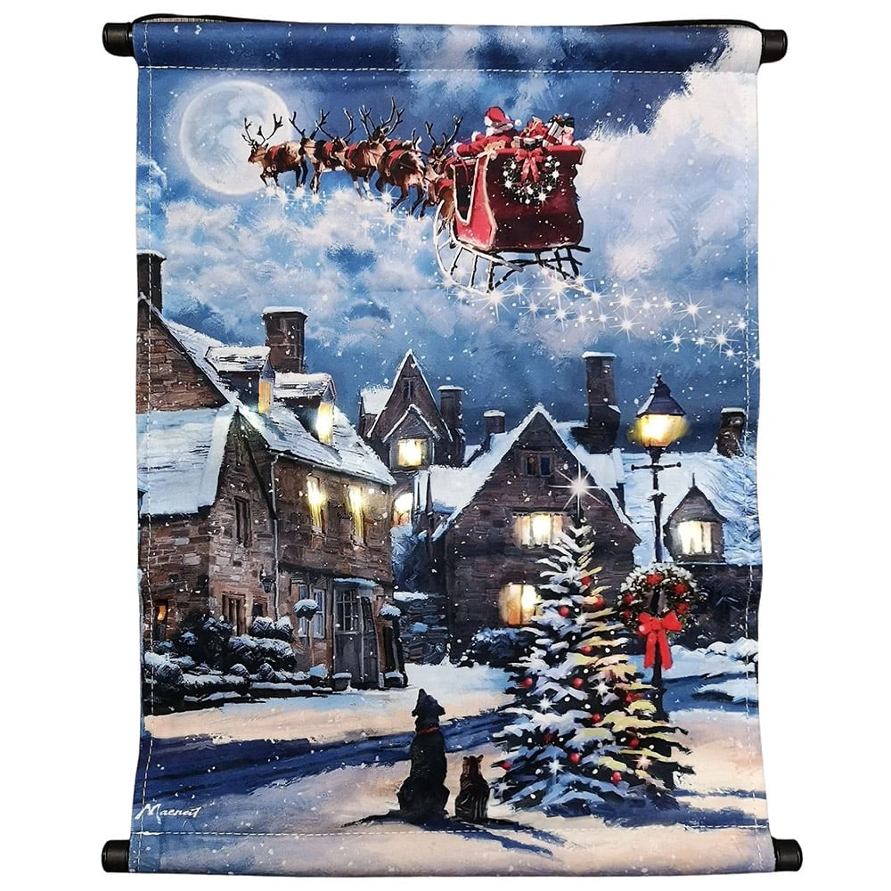 Samuel Alexander Street with Christmas Tree Light Up Wall Art 38 x 47cm Image 1