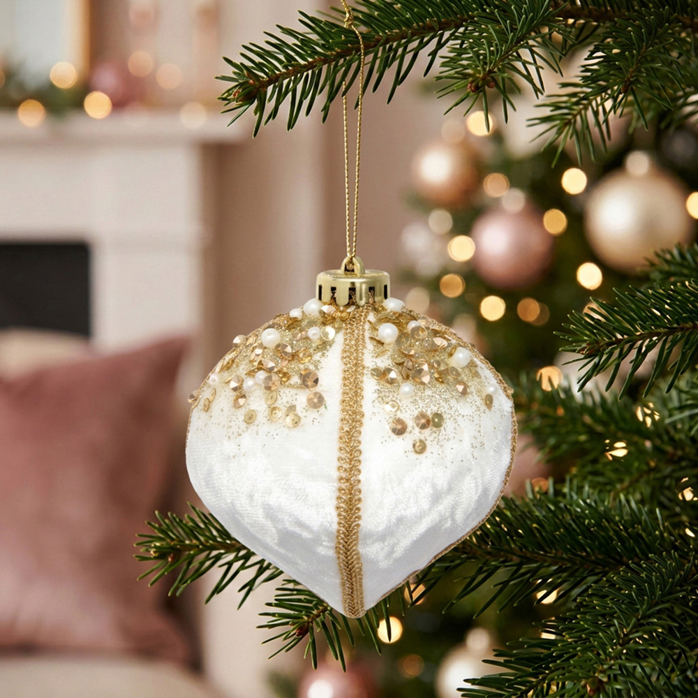 Velvet Embellished Bauble Image 6