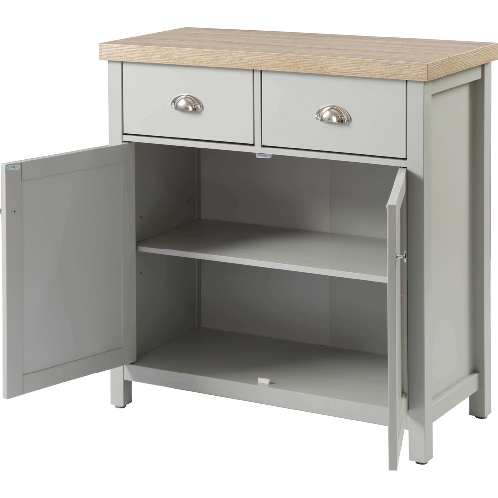 Home Source Avon 2 Door 2 Drawer Grey Cupboard Image 3