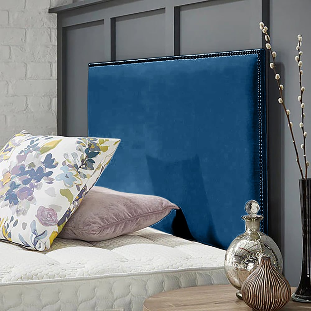 Eleganza Home Riely Super King Size Blue Naples Strutted Headboard Image 2