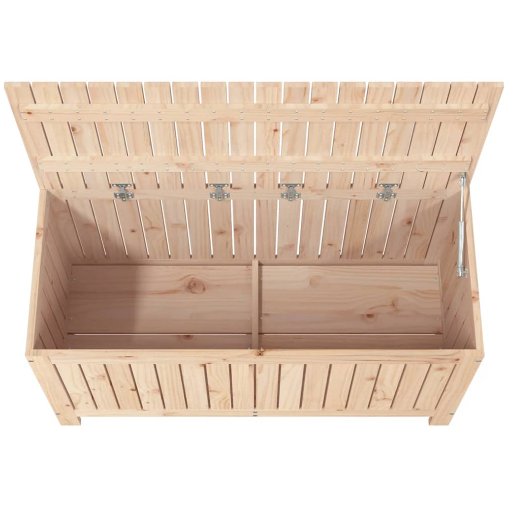 vidaXL 60 x 115 x 49cm Brown Pine Wood Garden Storage Box Image 7
