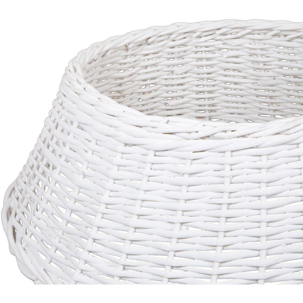 Wicker Christmas Tree Skirt White Image 2