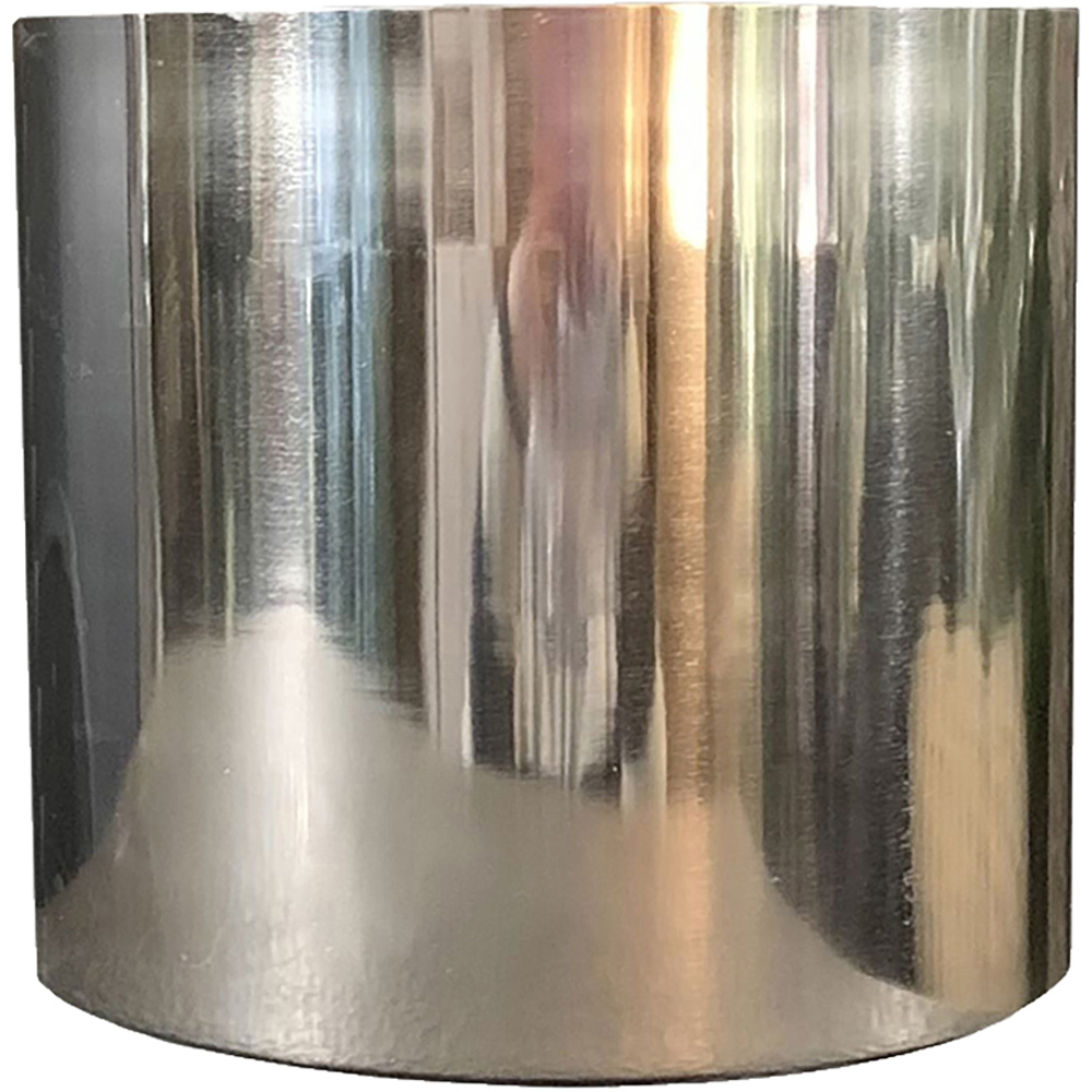 Leaf Polished Silver Handmade Metal Planter 18cm Image 1