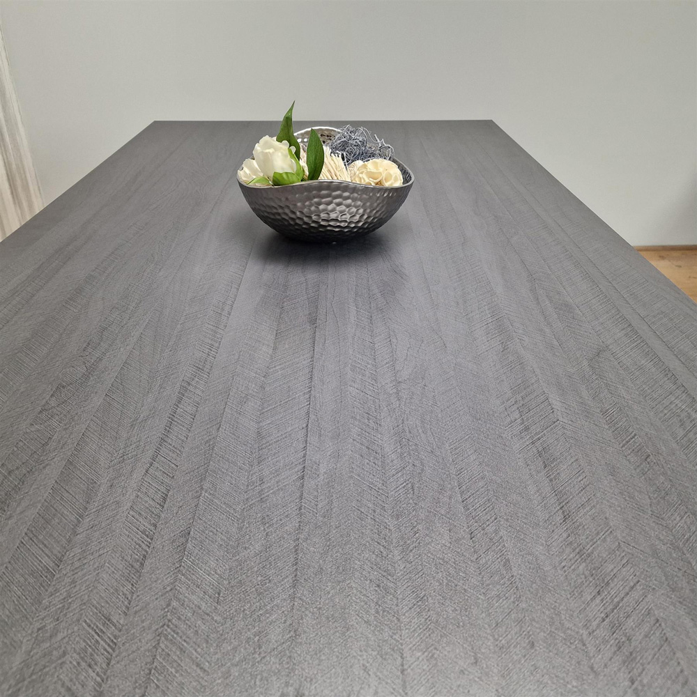 Portland 4 Seater Dining Set Black and Dark Grey Image 7