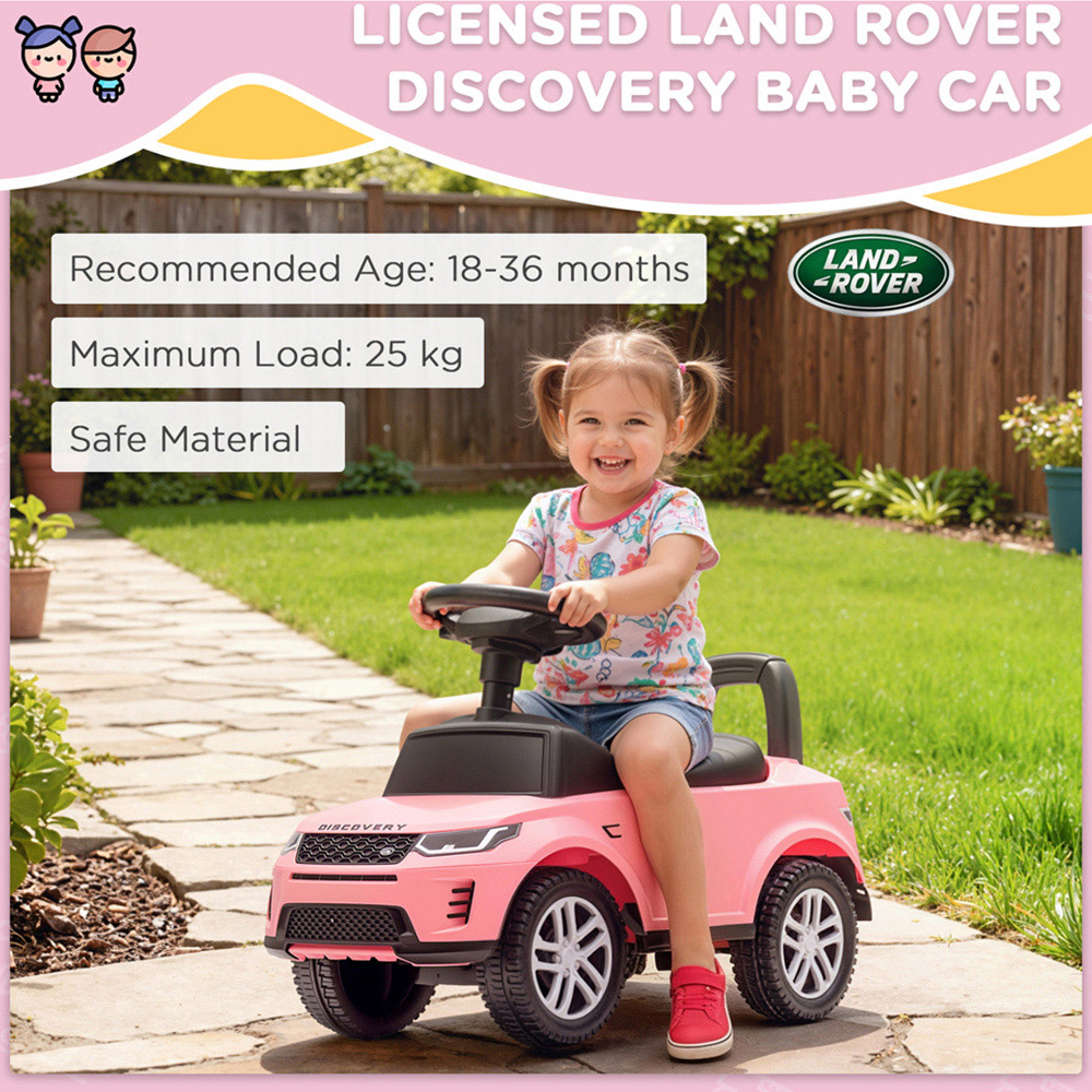 Tommy Toys Toddler Pink Licensed Land Rover Ride On Car Image 4