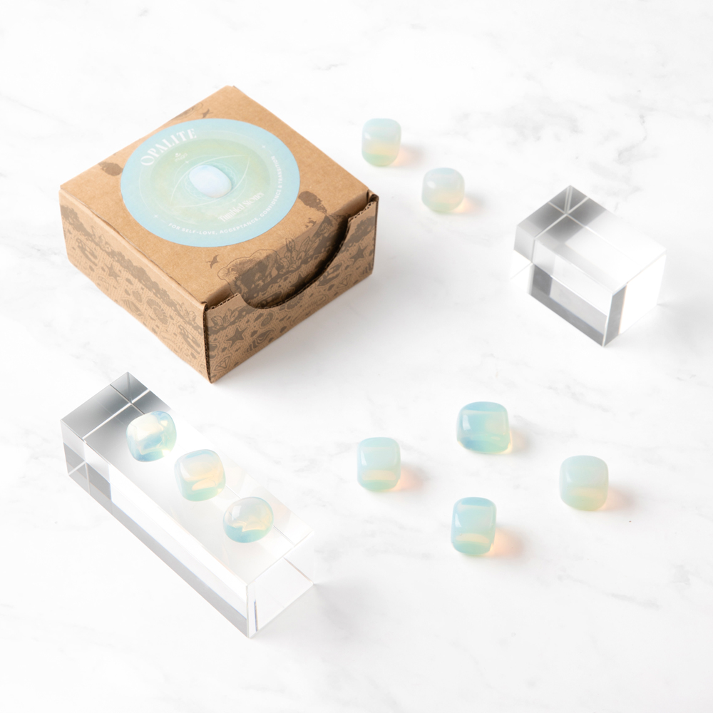 Myga 50 Piece Opalite Tumbled Stone Healing Crystal Image 3