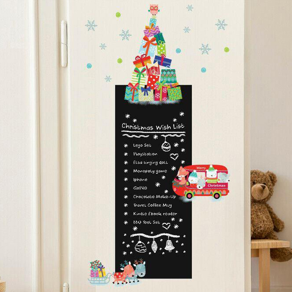 Walplus Reindeer Christmas Tree and Colourful Snowflakes Self Adhesive Wall Sticker 52 Piece Image 4