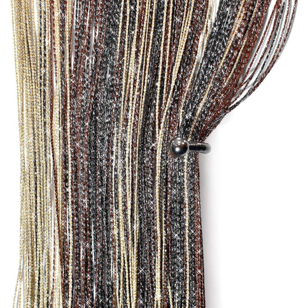 Velosso Aya String Multi Coloured Voile Panel Curtain 90 x 230cm Image 2