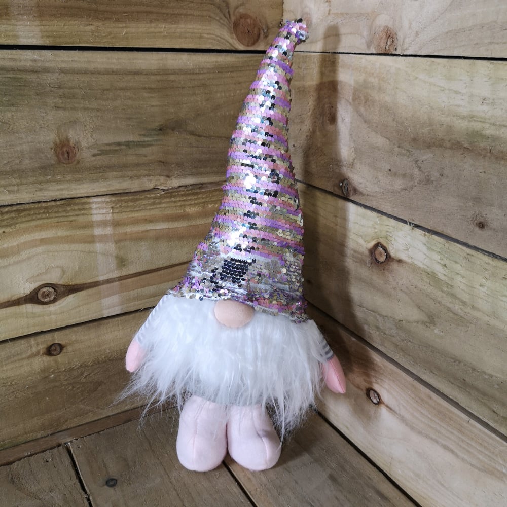 Samuel Alexander Grey Pink and White Extendable Gonk Christmas Decoration 50cm Image 5