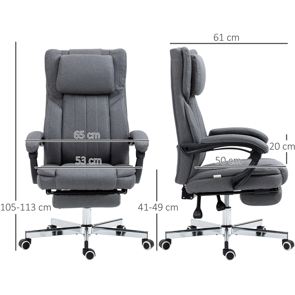 Portland Dark Grey Office Chair Image 7