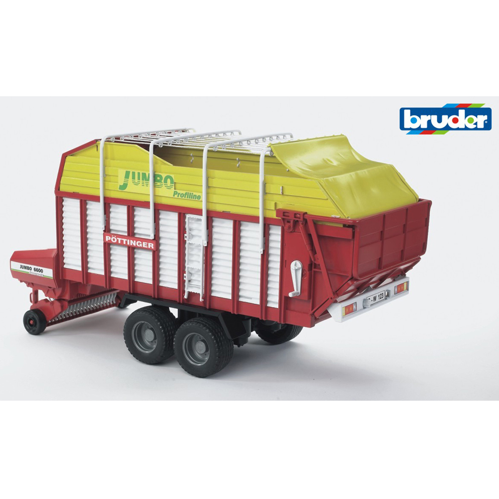 Bruder Kids Pottinger Jumbo 6600 Profiline Forage Trailer Playset Model Image 8