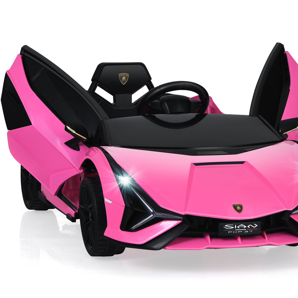 Costway Kids Pink Electric Ride On Car with Remote Control 12V Image 4