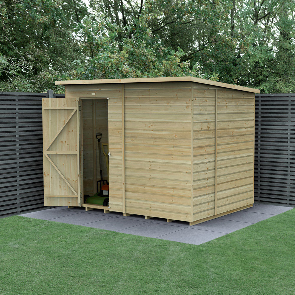 Forest Garden 8 x 6ft Beckwood Pent Shed Image 2