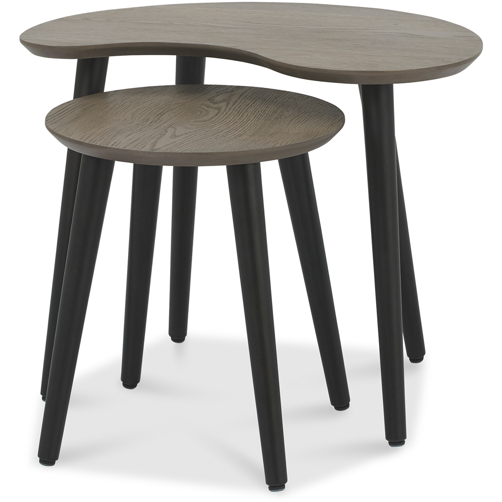 Bentley Designs Vintage Weathered Oak Nesting Tables Set of 2 Image 2
