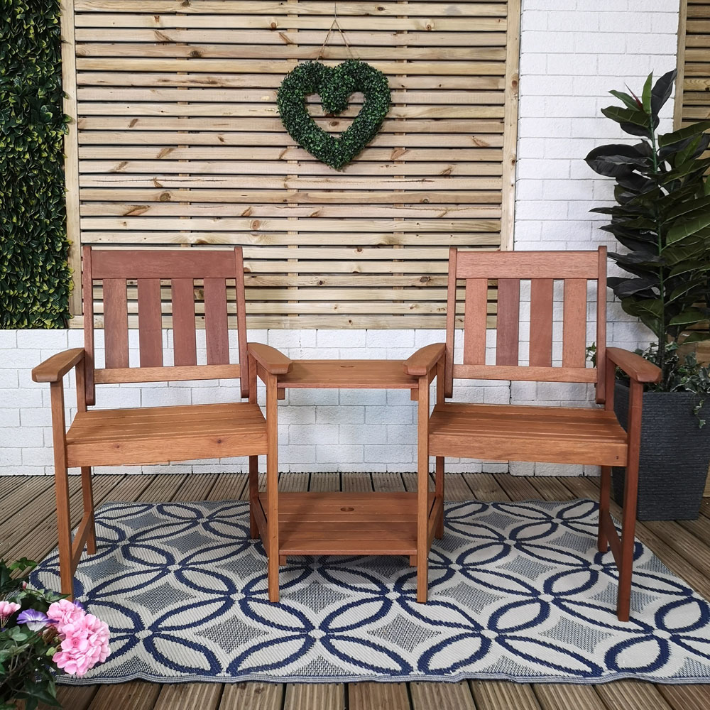 Samuel Alexander Atlanta 2 Seater Wooden Companion Seat Image 5