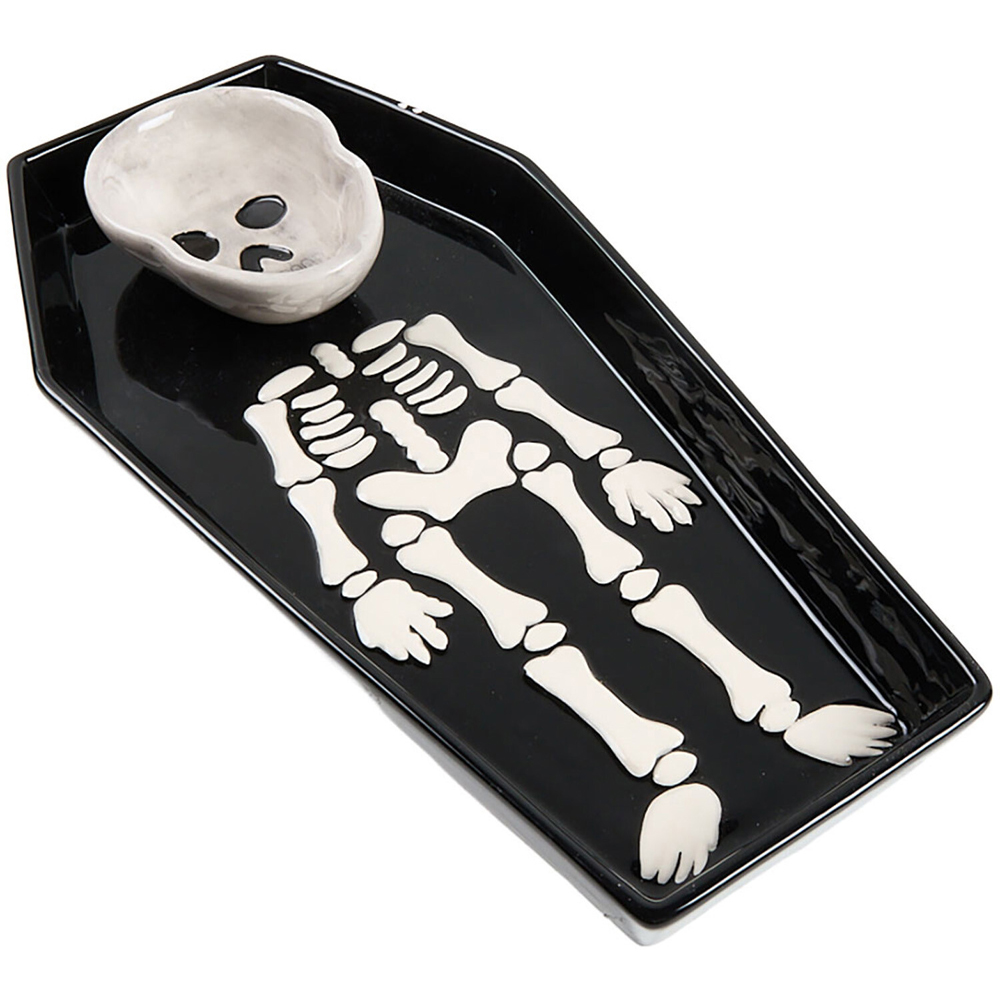 Skeleton Serving Plate with Bowl Black Image 3