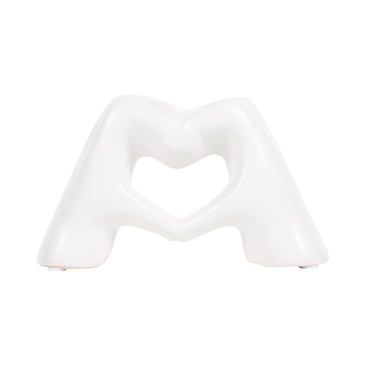 Heart Hands Tealight Holder - White Image 1