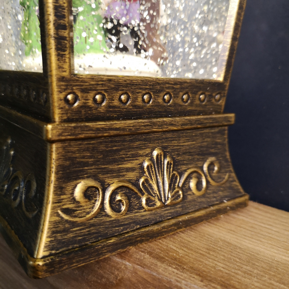 Samuel Alexander Santa Christmas Water Spinner Antique Trapezoid Lantern 24cm Image 2