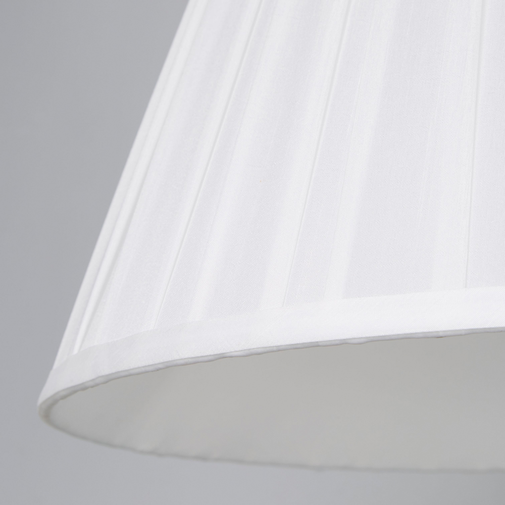 Lighting Collection Barnes White Pleated Tapered Lamp Shade 40cm Image 4