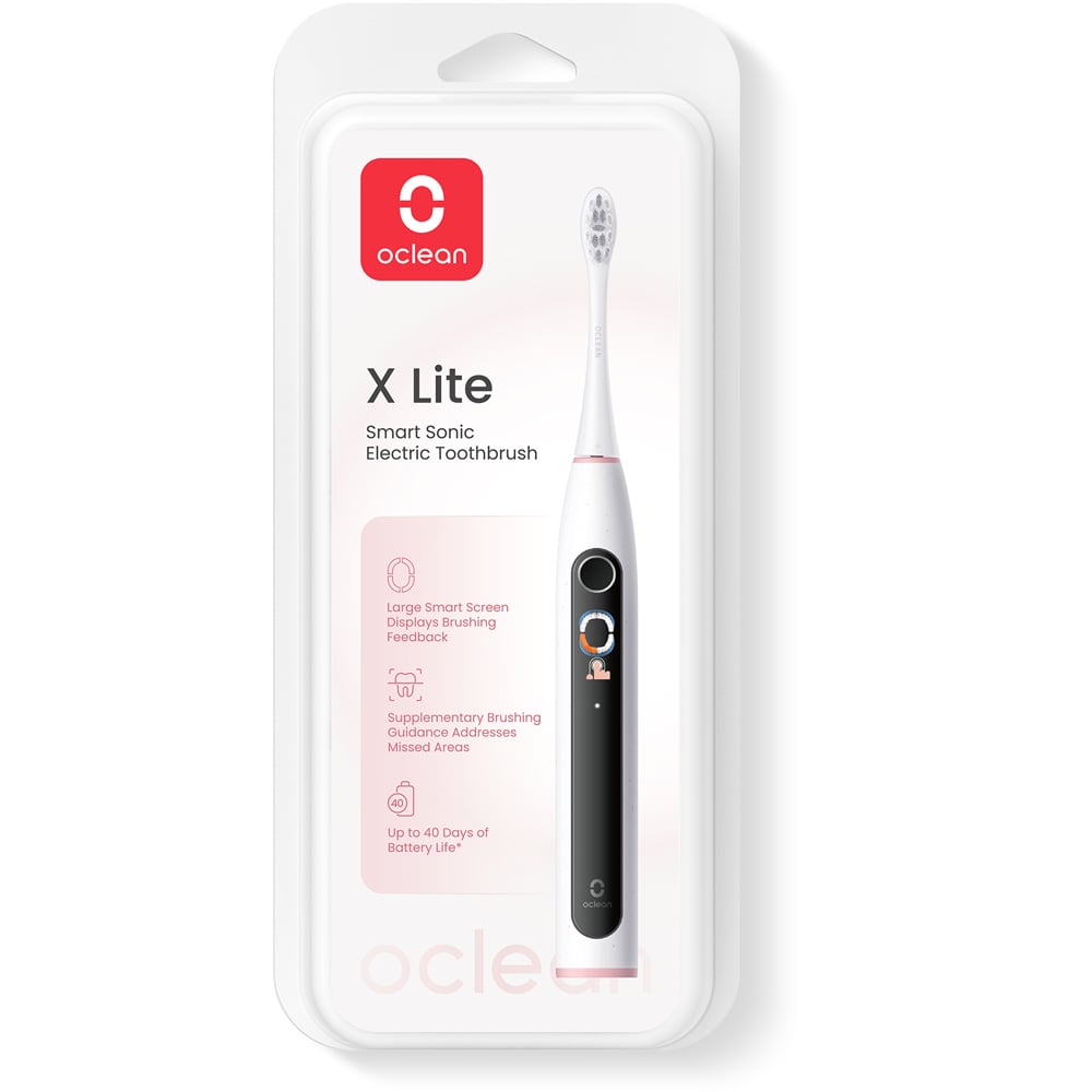 Oclean X Lite Grey Smart Sonic Electric Toothbrush Set 2 Pack Image 4