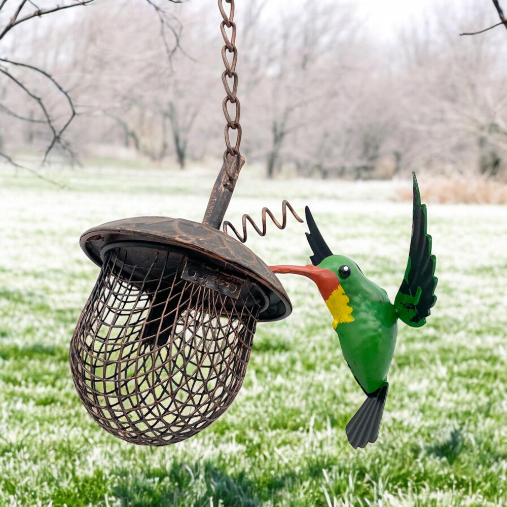 Acacia Home Metal Hanging Bird Feeder 35cm Image 2
