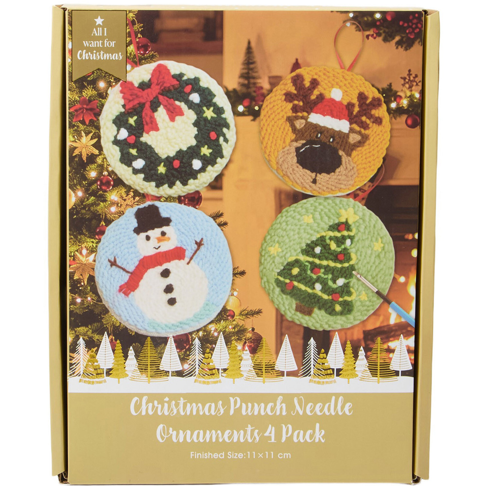 Christmas Punch Needle Ornaments Kit Image 1