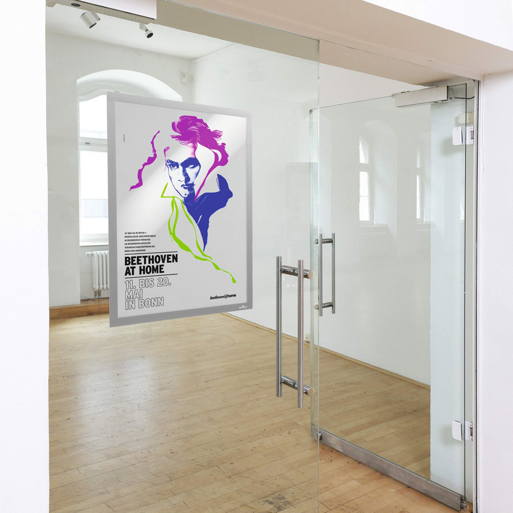 Durable Duraframe Silver Adhesive Magnetic Signage Frame A2 Image 3