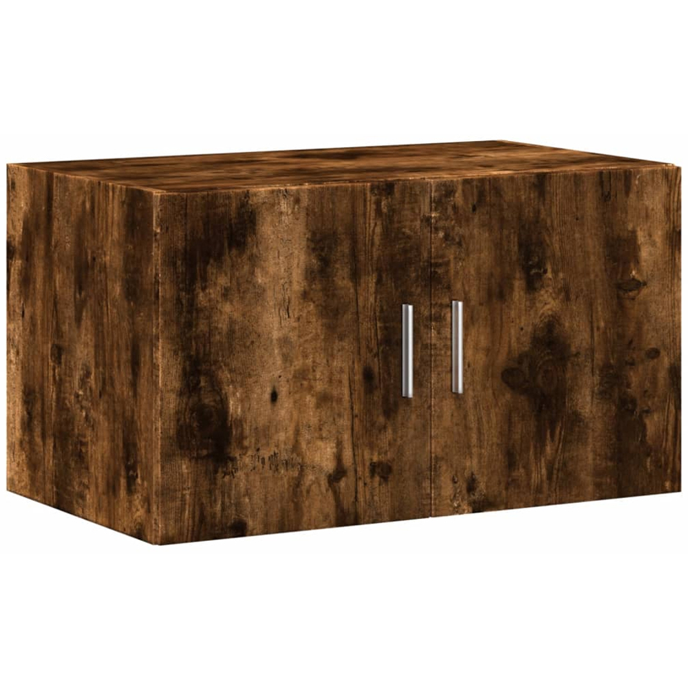 vidaXL 2 Door Smoked Oak Wall Cabinet Image 2