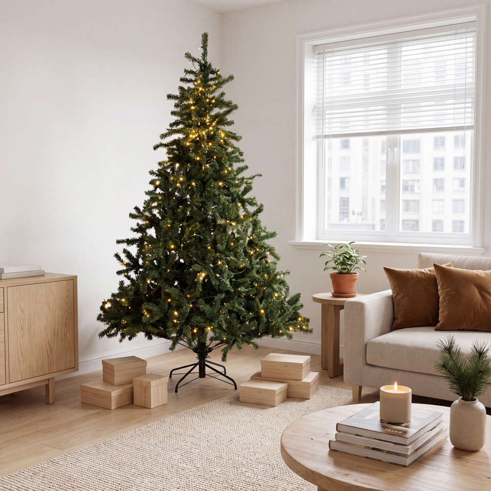 Abrihome 250 Warm White LED Pre-Lit Multi-Function Artificial Christmas Tree with 788 Tips 6ft Image 3