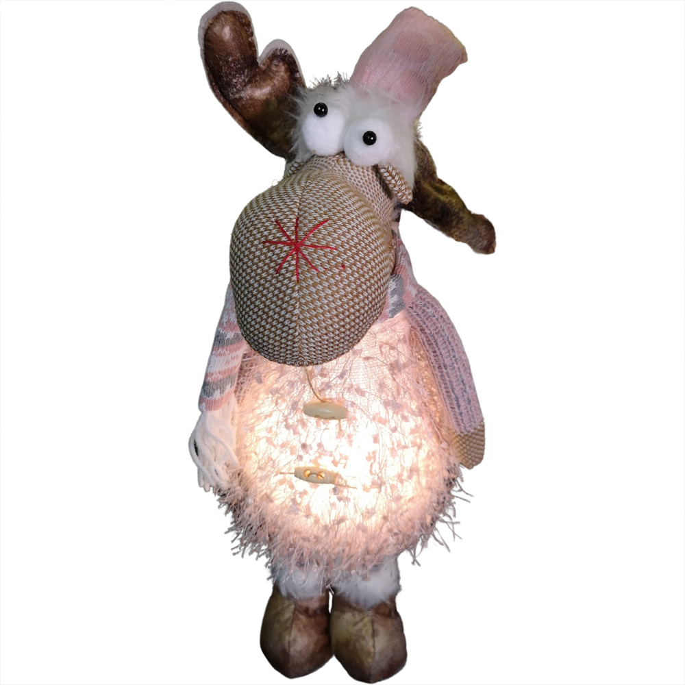 Samuel Alexander Light Up Standing Moose Reindeer Christmas Decoration Image 1