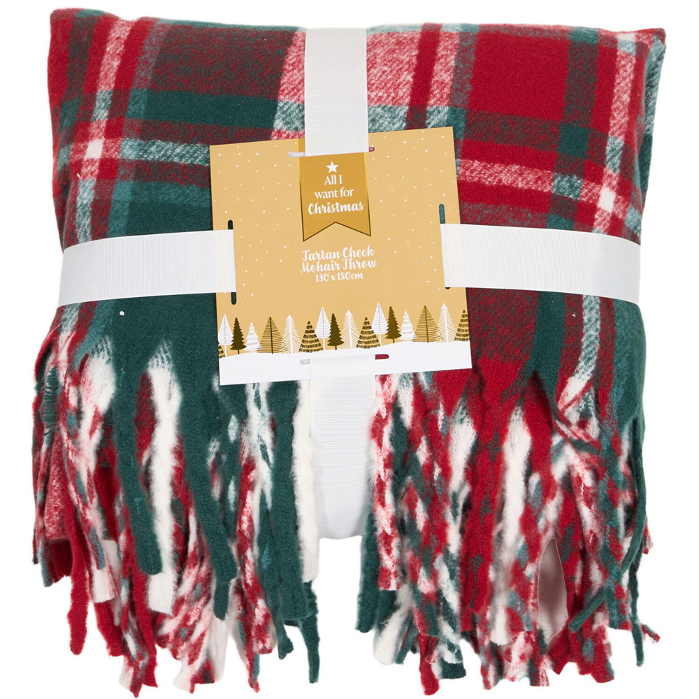 Tartan Check Mohair Throw Image 3
