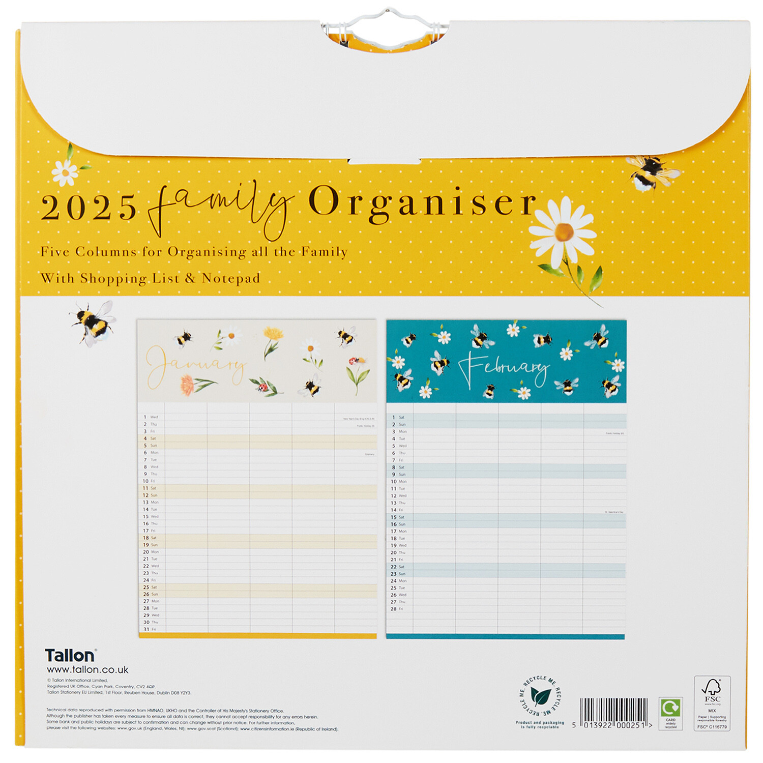 2025 Family Illustrated Organiser - Multicolour Image 4