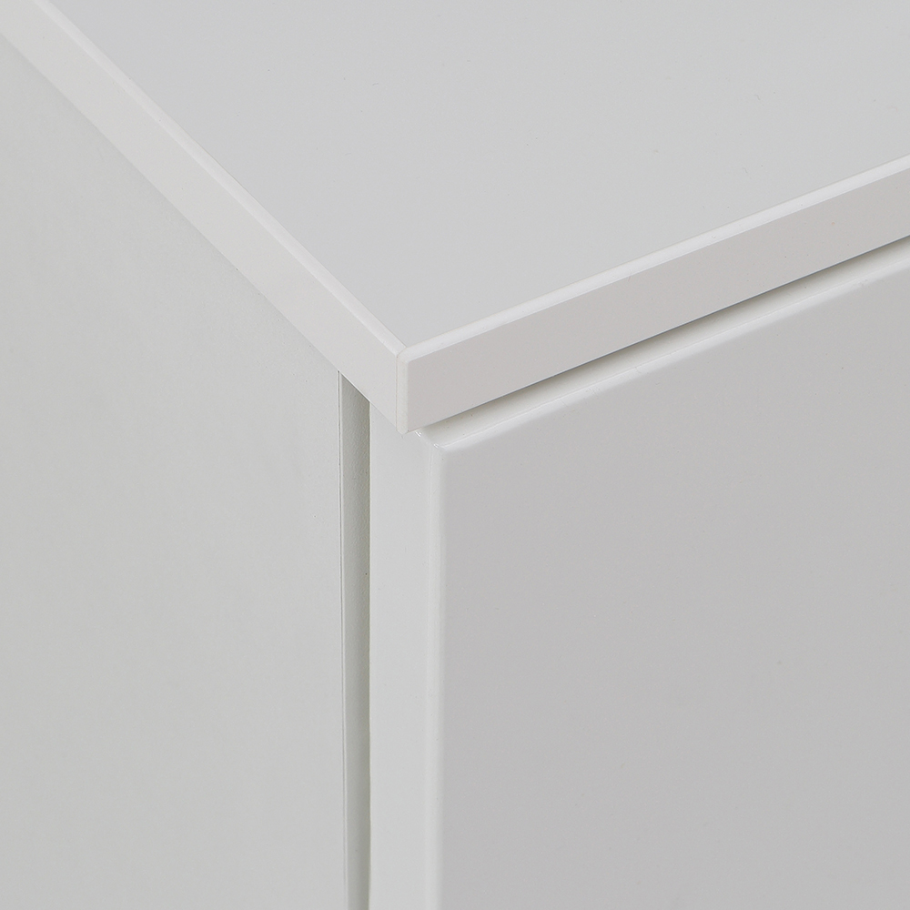 Florence Sienna Single Shelf Single Drawer 2 Door White High Gloss TV Unit Image 6