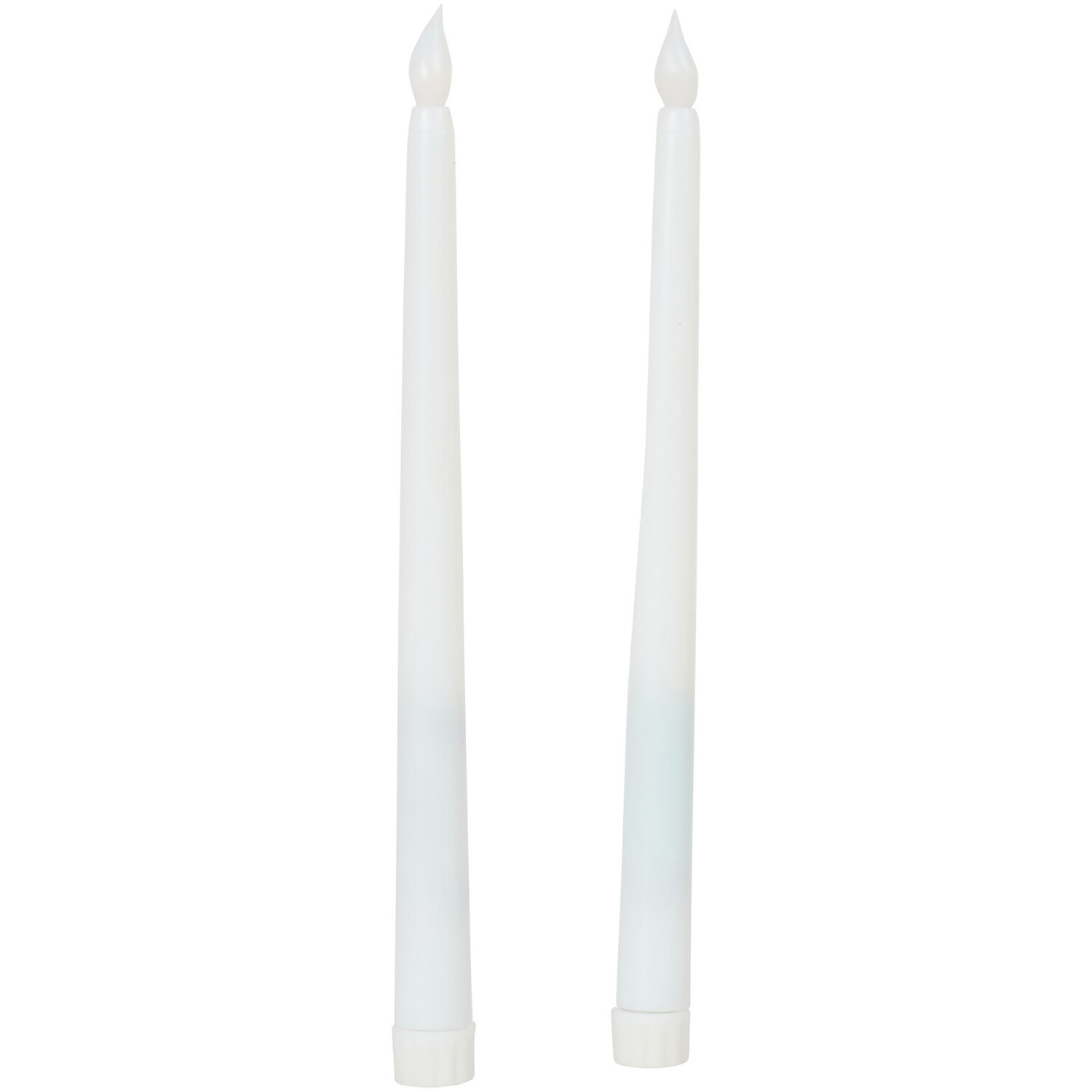 Set of 2 LED Taper Candles - White Image 3