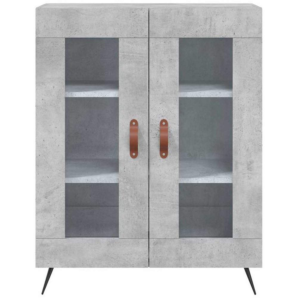 vidaXL 4 Door Concrete Grey Highboard with Metal Feet Image 8