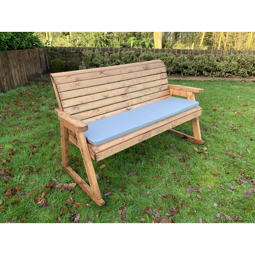Charles Taylor 3 Seater Rocker Bench with Grey Cushions Image 2