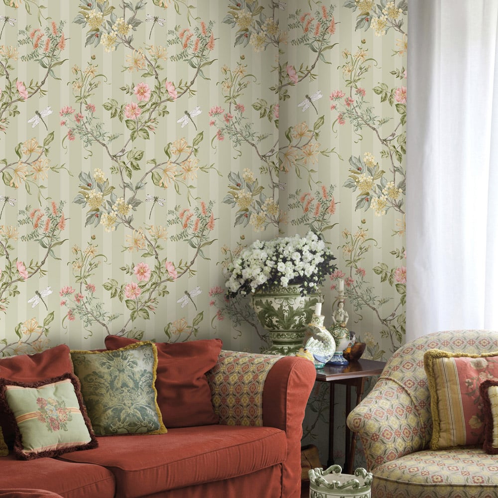 Holden Decor Hampton Gardens Sage Wallpaper Image 3