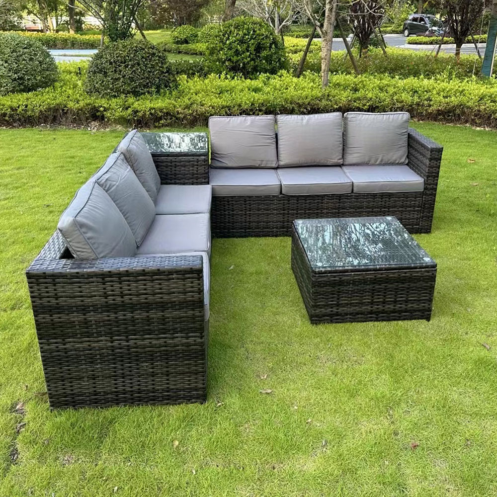 Furniture One 6 Seater Rattan Garden Lounge Set with Side Table Image 5