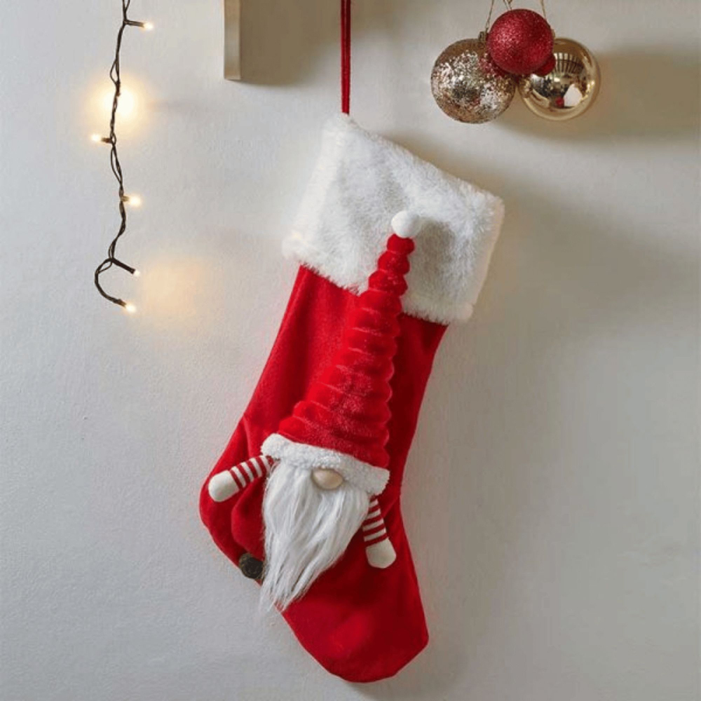 Samuel Alexander Red and White Hanging Christmas Gonk Stocking 53cm Image 2