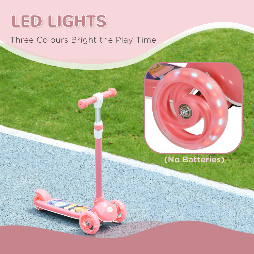 Tommy Toys Kids 3 Wheel Pink Adjustable Scooter 2 to 6 Years Image 6