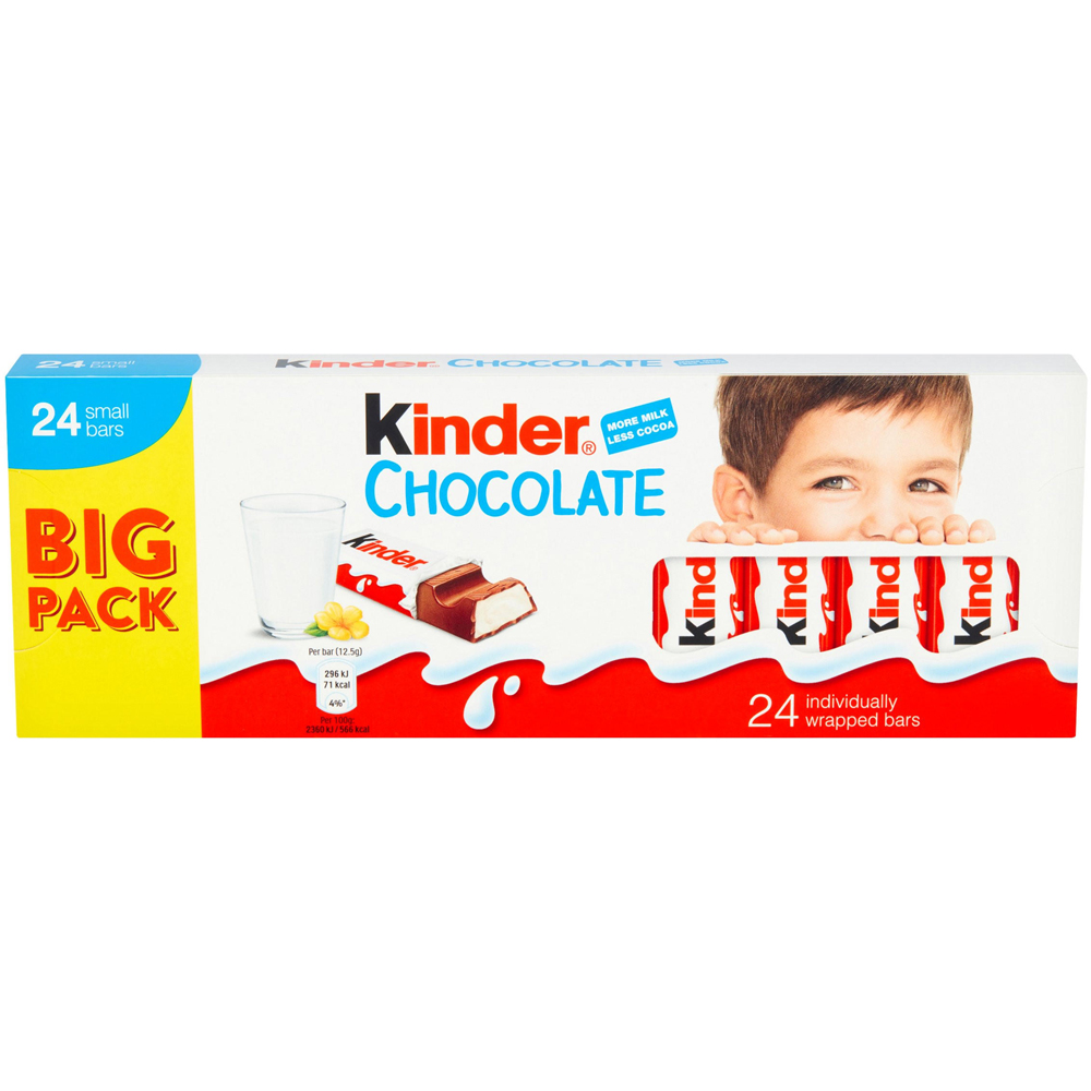 Kinder Chocolate Bar 24 Pack Image