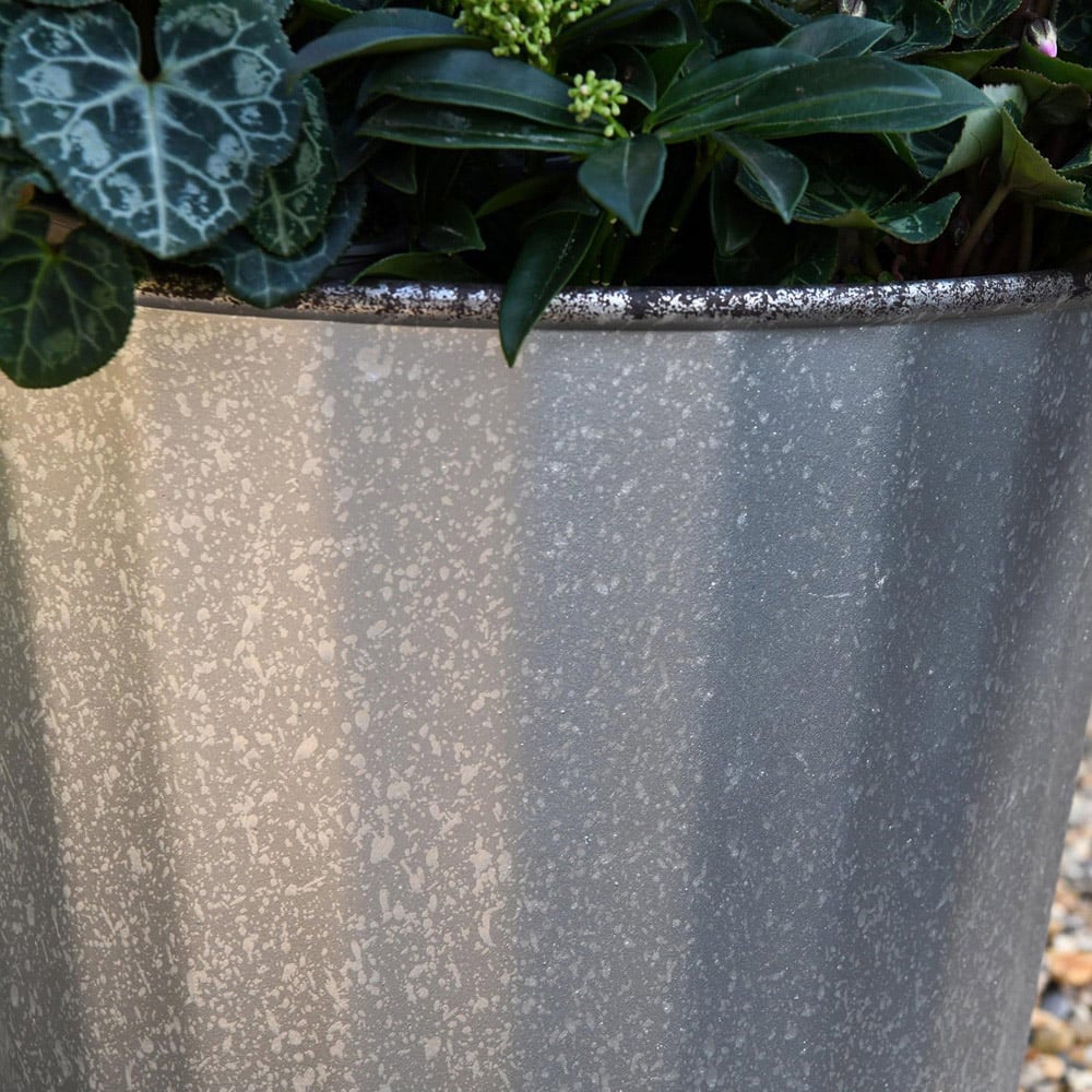 Garden Gear Metal Steel Effect Round Planter 32cm Image 3