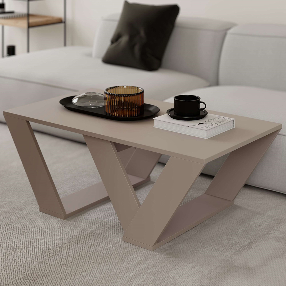 Decortie Pipra Mocha Grey Coffee Table Image 3