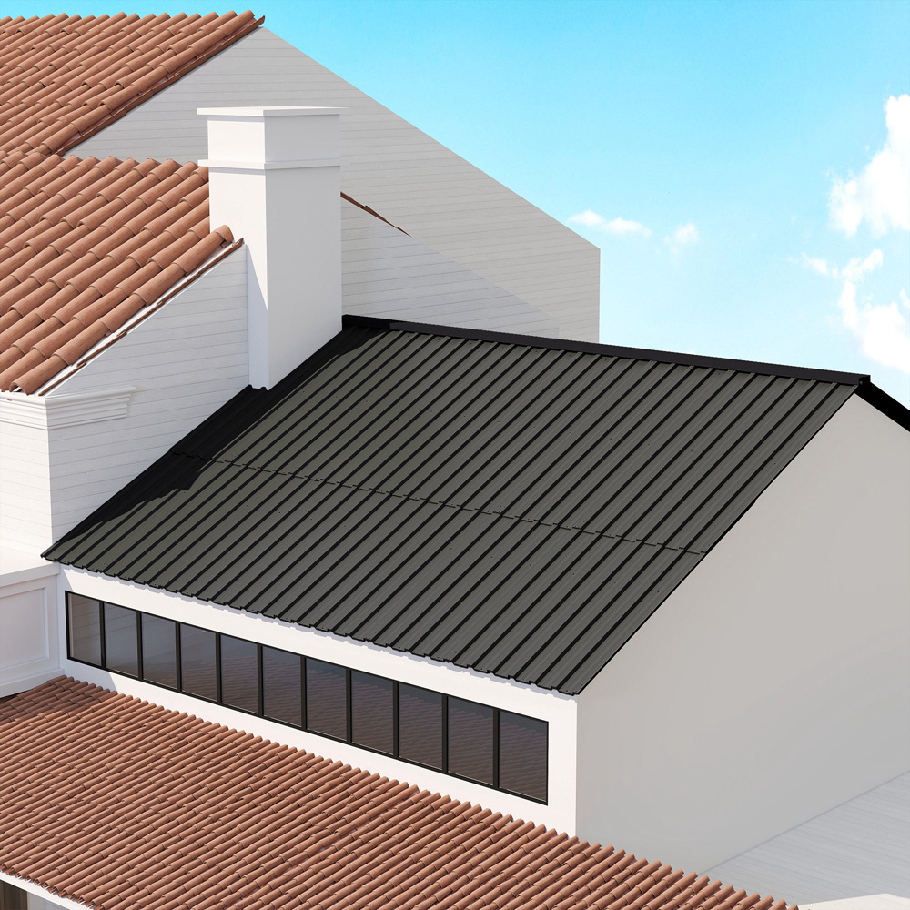 Outsunny Black Metal Greenhouse Roofing Sheet 12 Pack Image 3